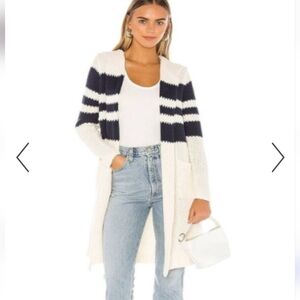 Chaser Oversized Chunky Knit Cream Long Cardigan Duster Size Medium